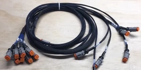 Custom OEM wire harness assembly with Deutsch-style connectors